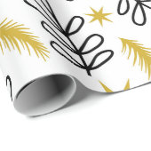 Seamless pattern with snowflakes and fir branches. cadeaupapier (Rol Hoek)