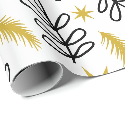 Seamless pattern with snowflakes and fir branches. cadeaupapier (Rol Hoek)