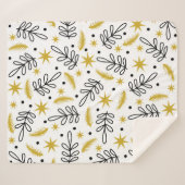 Seamless pattern with snowflakes and fir branches. sherpa deken (Voorkant (horizontaal))