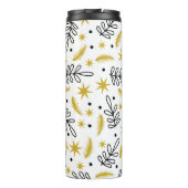 Seamless pattern with snowflakes and fir branches. thermosbeker (Achterkant)
