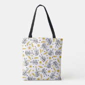Seamless pattern with snowflakes and fir branches. tote bag (Achterkant)