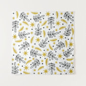 Seamless pattern with snowflakes and fir branches. wandkleed (Voorkant (horizontaal))