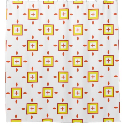 Seamless pattern with squares Abstract background Douchegordijn (Voorkant)