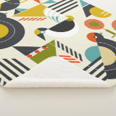 Seamless pattern with stylized birds in retro bauh sherpa deken (3/4)
