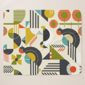 Seamless pattern with stylized birds in retro bauh sherpa deken (Voorkant (horizontaal))