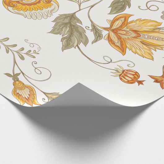 Seamless pattern with stylized ornamental flowers  cadeaupapier (Hoek)