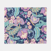 Seamless pattern with stylized ornamental flowers fleece deken (Voorkant (Horizontaal))