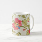 Seamless pattern with stylized ornamental flowers koffiemok (Voorkant rechts)