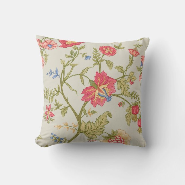Seamless pattern with stylized ornamental flowers  kussen (Voorkant)