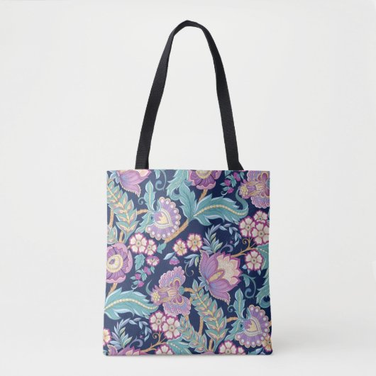 Seamless pattern with stylized ornamental flowers  tote bag (Voorkant)