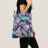 Seamless pattern with stylized ornamental flowers  tote bag (Dichtbij)