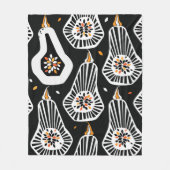 Seamless pattern with stylized pumpkins and seeds fleece deken (Voorkant)