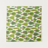Seamless pattern with trees. Summer Wandkleed (Voorkant (horizontaal))