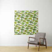 Seamless pattern with trees. Summer Wandkleed (In Situ (horizontaal))