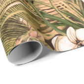 Seamless pattern with tropical leaves and flowers. cadeaupapier (Rol Hoek)