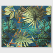 Seamless pattern with tropical leaves and geometri cadeaupapier (Vlak)