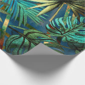 Seamless pattern with tropical leaves and geometri cadeaupapier (Hoek)