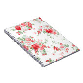 Seamless pattern with vintage roses, summer design notitieboek (Rechterzijde)