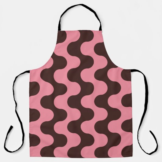 Seamless pattern with wavy stripes in retro style. schort (Voorkant)