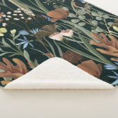Seamless pattern with wild and dried flowers. Autu Sherpa Deken (3/4)