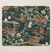 Seamless pattern with wild and dried flowers. Autu Sherpa Deken (Voorkant (horizontaal))
