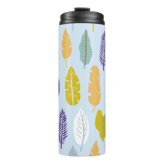 Seamless pattern with wild tropical rainforest pla thermosbeker (Voorkant)