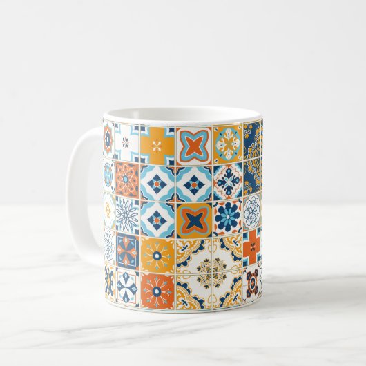 Seamless pattern with with Portuguese tiles. illus Koffiemok (Voorkant links)