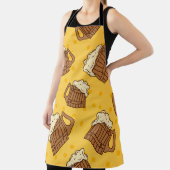 Seamless Pattern with Wooden Foam Beer Mugsbeer, p Schort (Insitu)