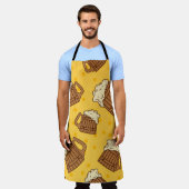 Seamless Pattern with Wooden Foam Beer Mugsbeer, p Schort (Gedragen)