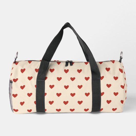Seamless Pink Hearts Pattern Gym Bag Plunjezak (Achterkant)