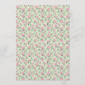 Seamless Pink Rose Watercolor Pattern Kaart (Voorkant)