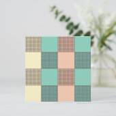 Seamless plaid pattern   bedankkaart (Staand voorkant)