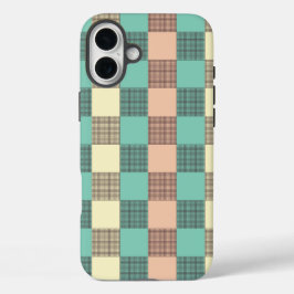 Seamless plaid pattern   iPhone 16 plus hoesje