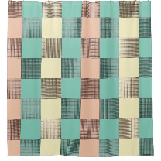 Seamless plaid pattern douchegordijn (Voorkant)