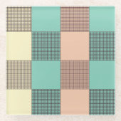 Seamless plaid pattern   glazen onderzetter (Voorkant)