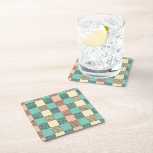 Seamless plaid pattern   kartonnen onderzetters (Insitu)