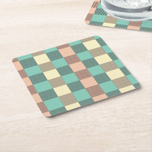 Seamless plaid pattern   kartonnen onderzetters (Schuin)