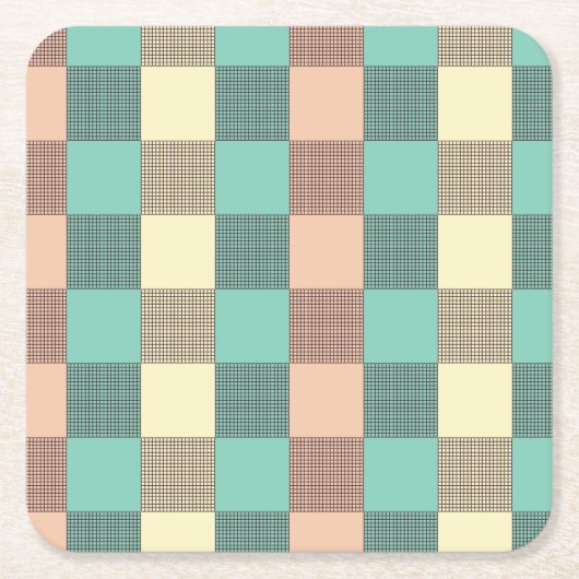 Seamless plaid pattern   kartonnen onderzetters (Voorkant)