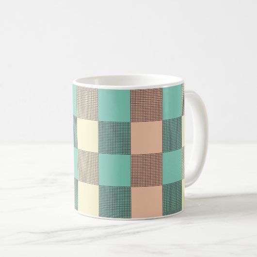 Seamless plaid pattern   koffiemok (Voorkant rechts)