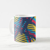 Seamless Pop Art Pattern. Abstract Color Texture w Koffiemok (Voorkant links)