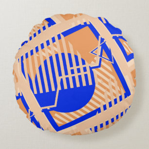 Seamless Pop Art Pattern. Abstract Color Texture w Rond Kussen