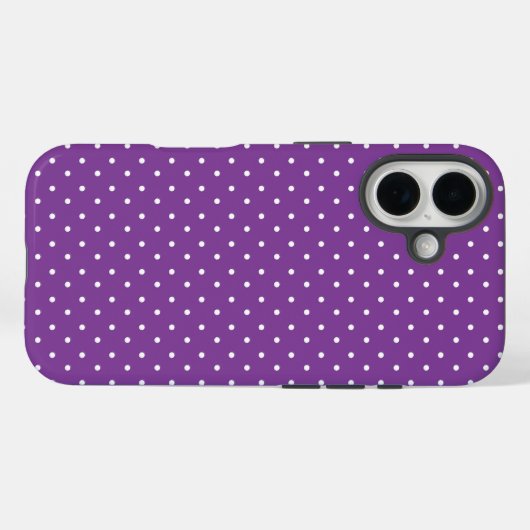 Seamless purple background polka dot pattern  Case-Mate iPhone case (Achterkant (horizontaal))