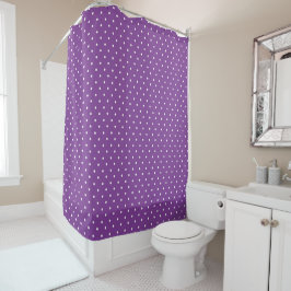 Seamless purple background polka dot pattern  douchegordijn