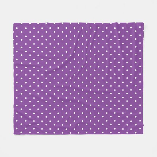 Seamless purple background polka dot pattern fleece deken (Voorkant (Horizontaal))