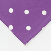 Seamless purple background polka dot pattern  fleece deken (Hoek)