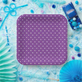 Seamless purple background polka dot pattern  papieren bordje (Feest)