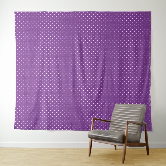 Seamless purple background polka dot pattern  wandkleed (In Situ (horizontaal))
