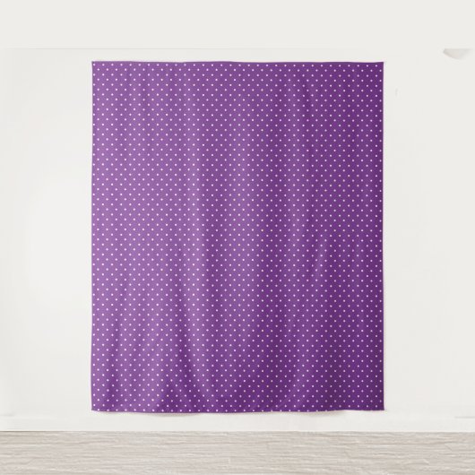 Seamless purple background polka dot pattern  wandkleed (Voorkant)