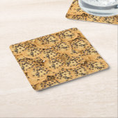 Seamless Realistic Cookie Pattern Coasters Kartonnen Onderzetters (Schuin)