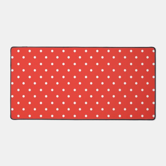 Seamless red background polka dot pattern bureaumat (Voorkant)